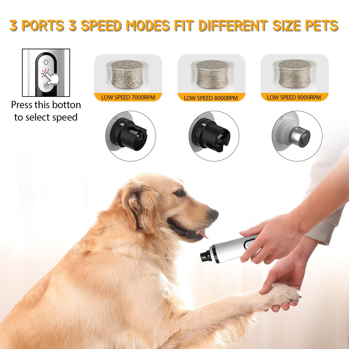 Rechargeable Silent Pet Nail Grinder Z846