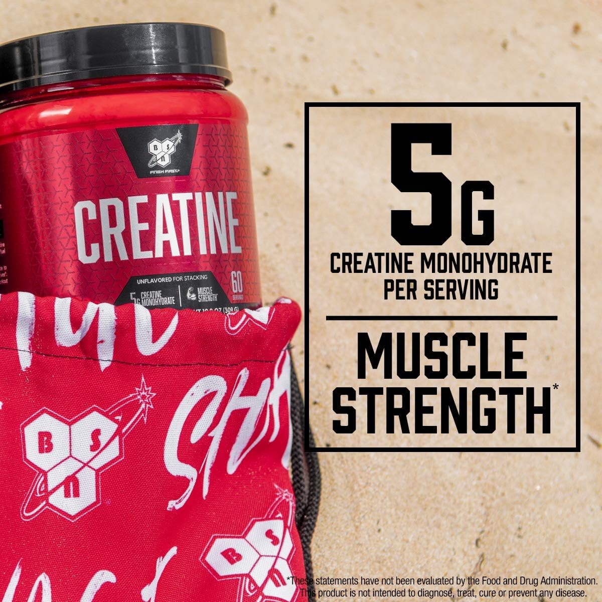 Micronized Creatine Monohydrate Powder, 5g per Serving, 60 Servings C20955