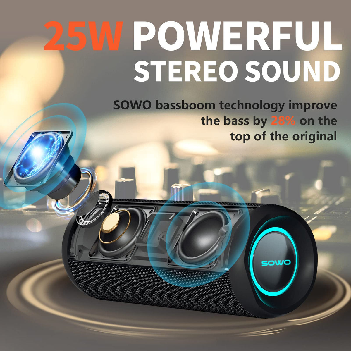 IPX7 Waterproof Portable Bluetooth Speaker M39769