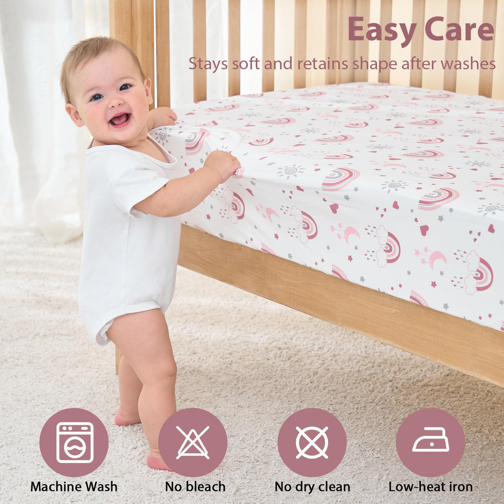3 Pack Fitted Crib Sheets 52”x28” C9770