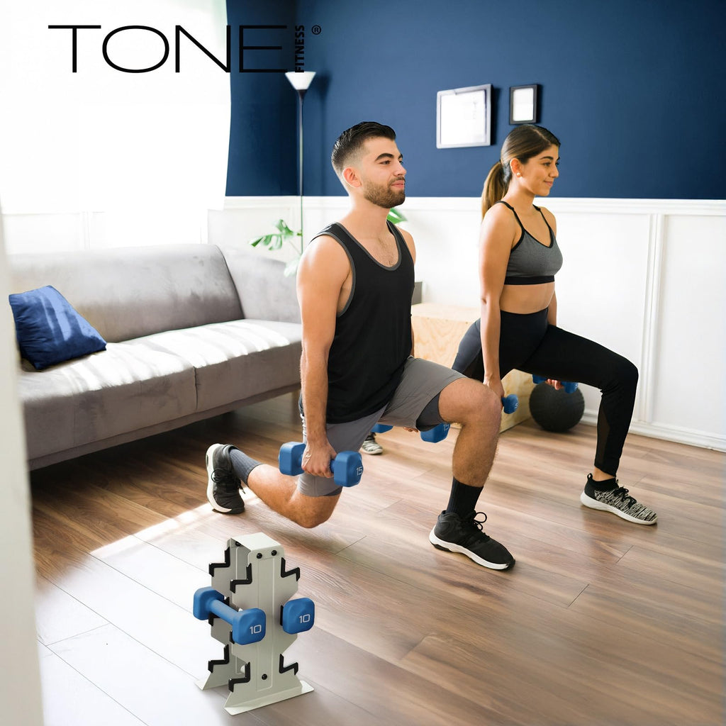 Neoprene Dumbbell Set with Storage Rack P80229