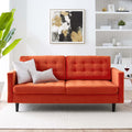 Orange Tufted Performance Velvet Sofa B736761