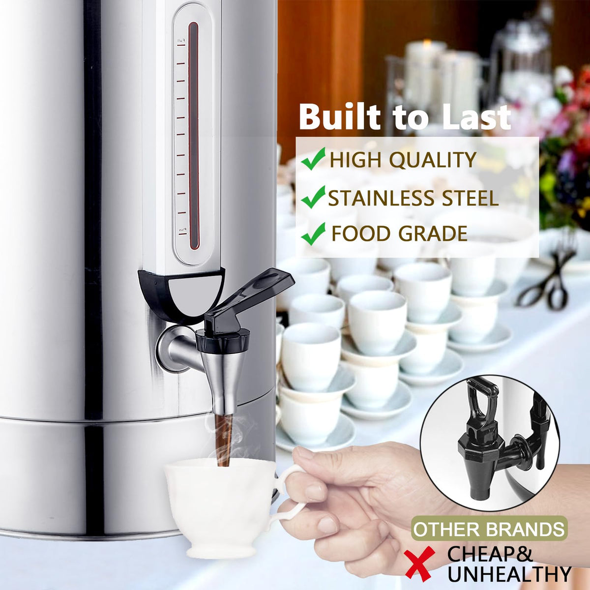 24L Stainless Steel Commercial Coffee Urn D76631