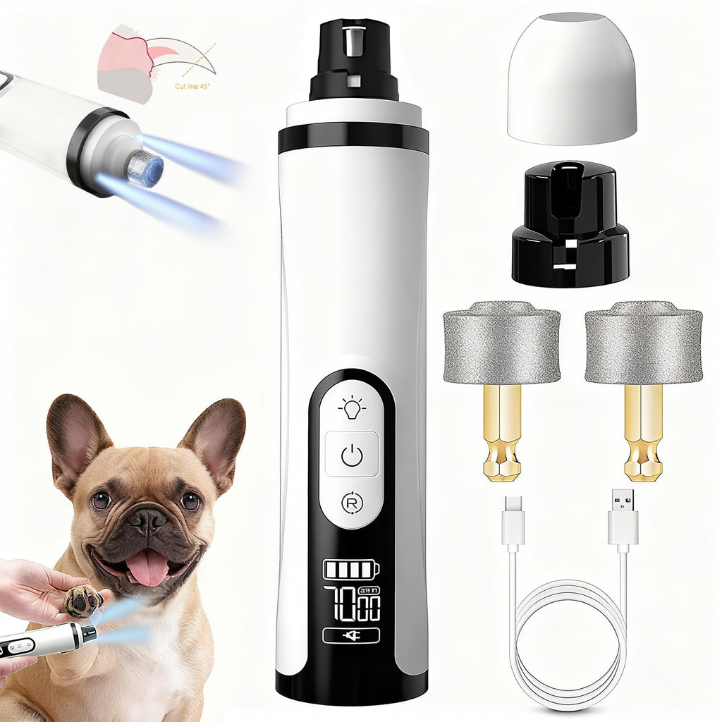 Quiet Dog Nail Grinder with 2 LED Light & 3-Speed U958676