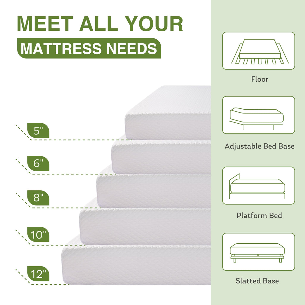 Full Size 8 Inch Medium Firm Memory Foam Mattress R972262