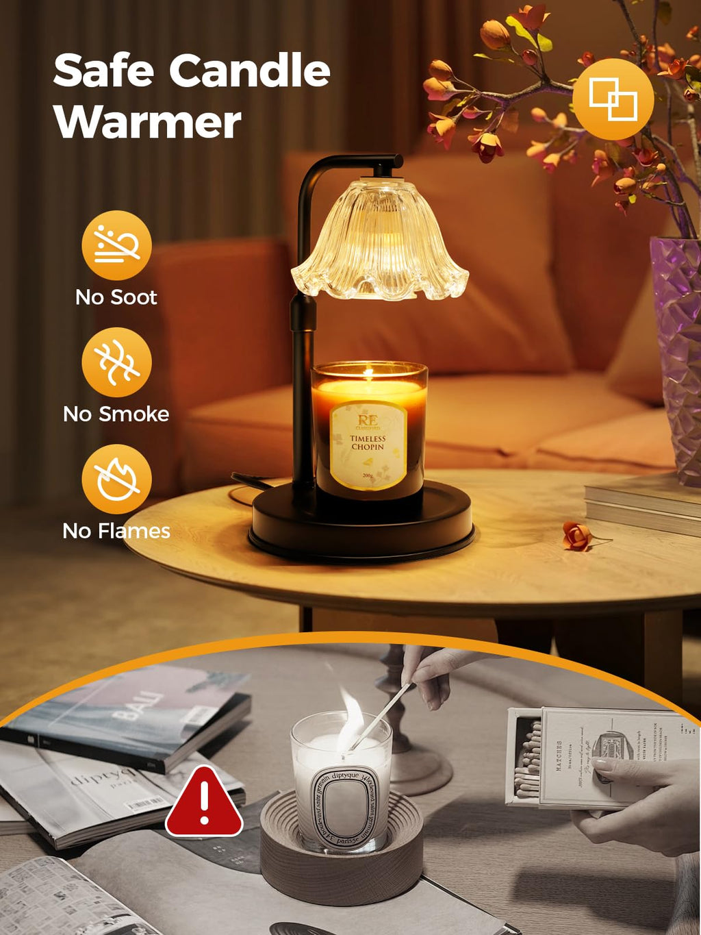 Candle Warmer Lamp with Timer C18837