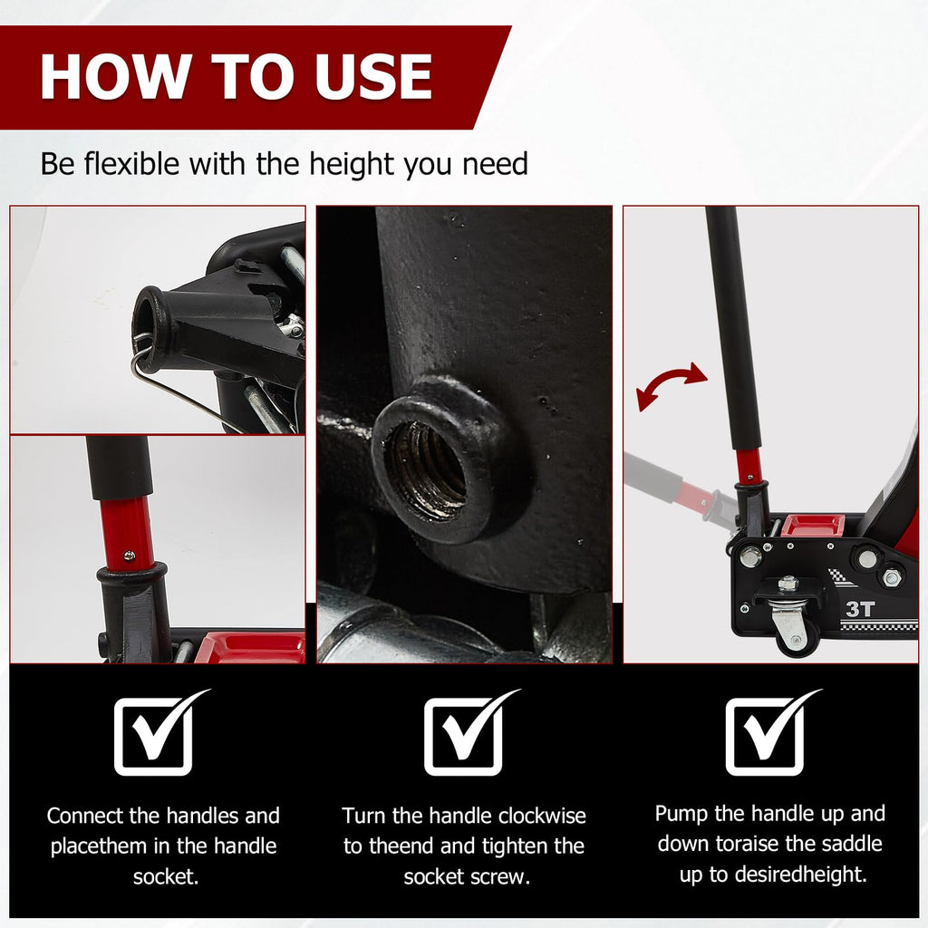 3 Ton Low Profile Steel Floor Jack Z4146