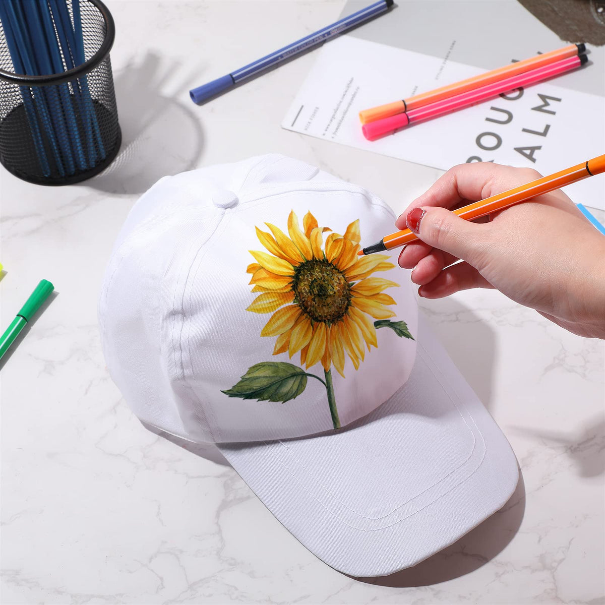 30 Pcs White Blank Baseball Caps C107