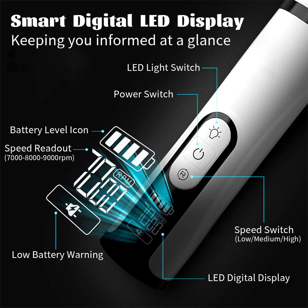 Quiet Dog Nail Grinder with 2 LED Light & 3-Speed U958676