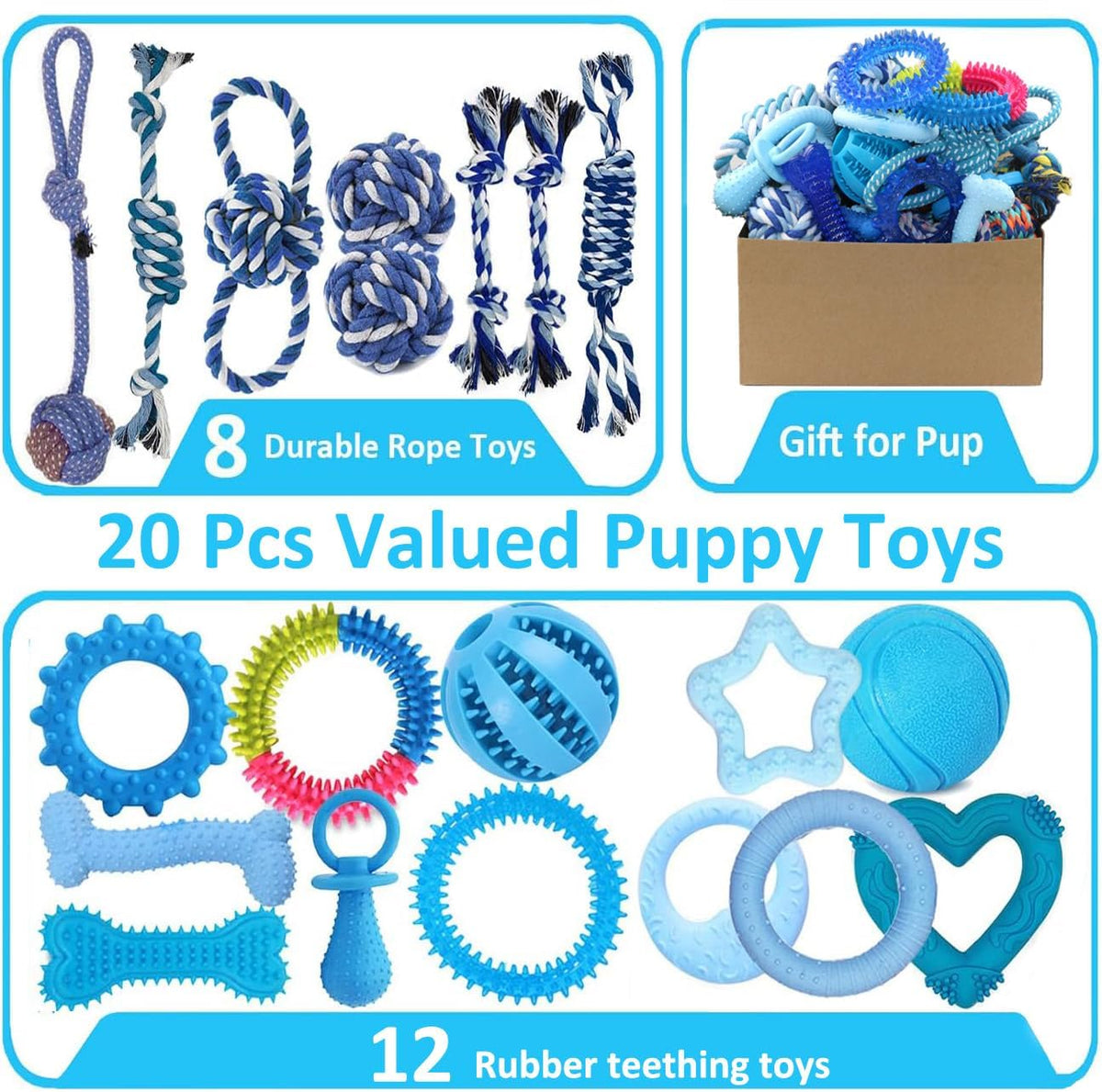 20 Pack Puppy Chew Toys M53253