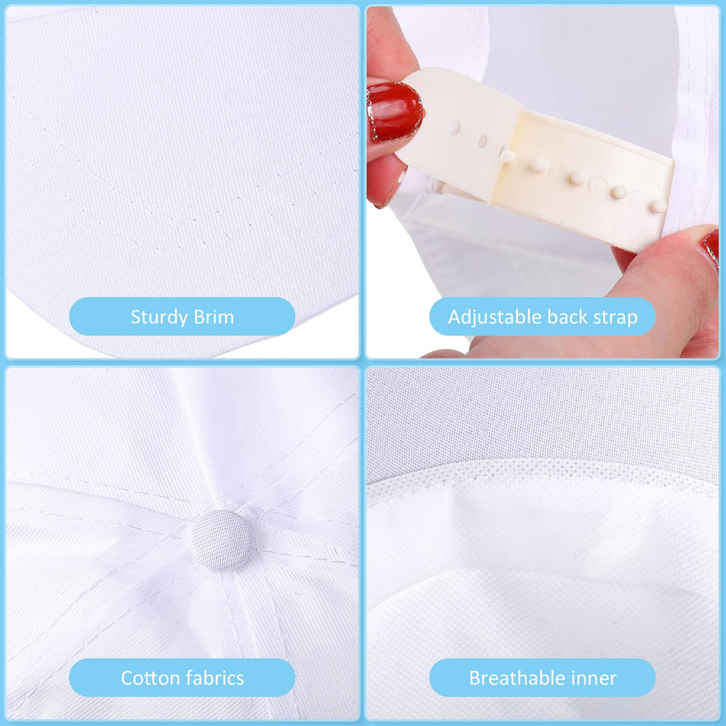 30 Pcs White Blank Baseball Caps C107