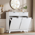 10 Gallon Tilt Out Trash Can Cabinet with Storage Drawer L50255