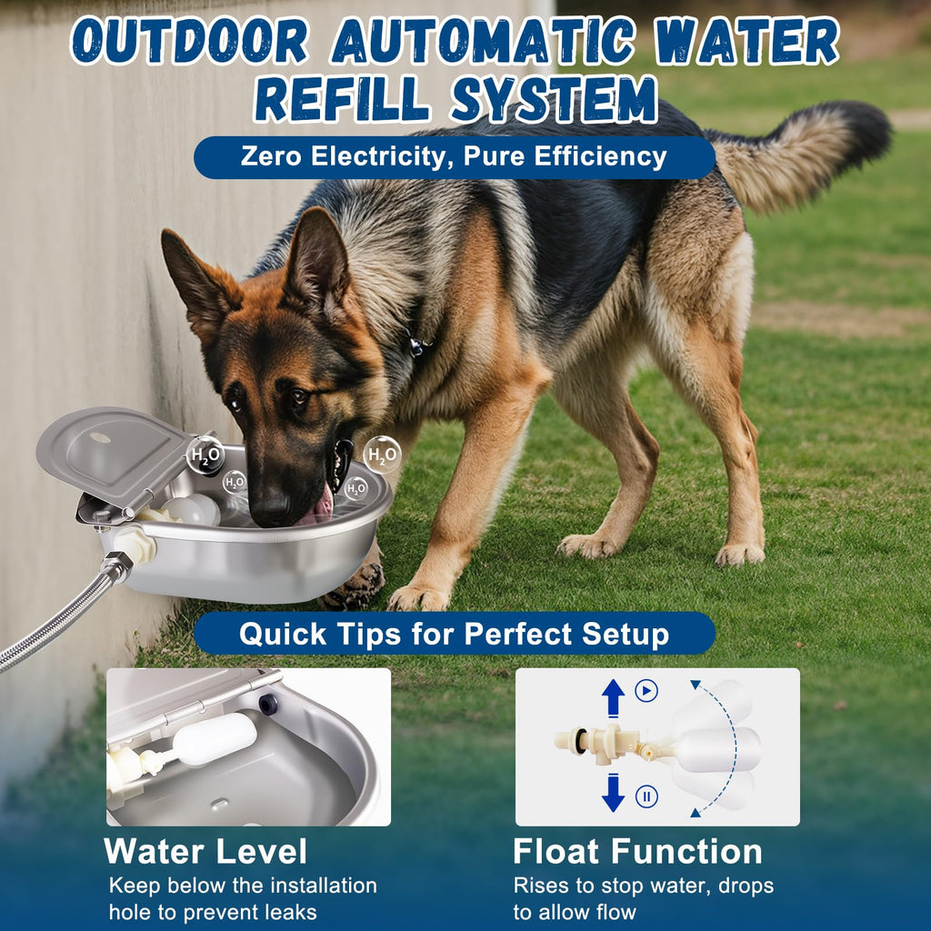 Automatic Chicken Waterer 304 Steel Poultry Water Dispenser B86616