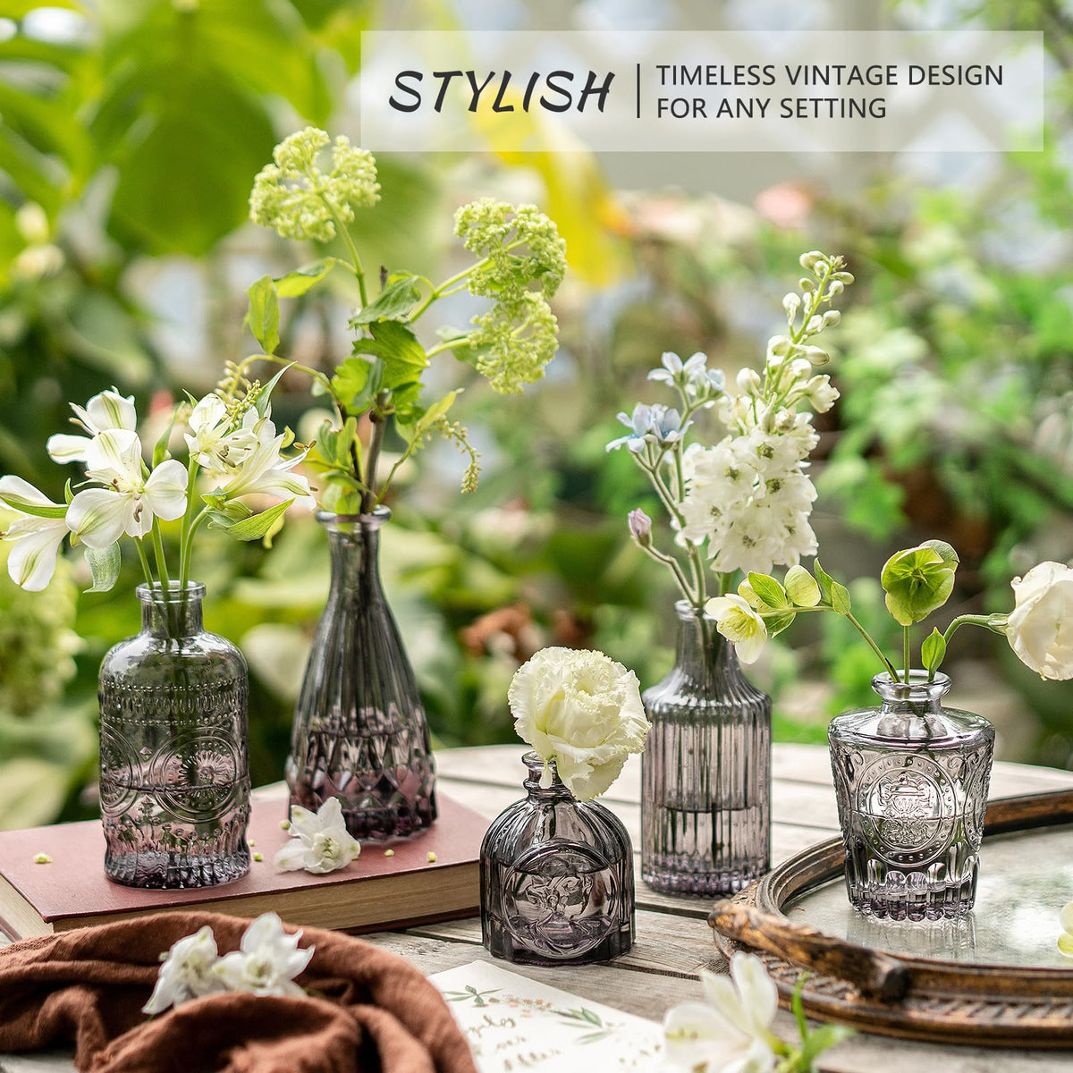 Glass Bud Vases Set of 12 K635