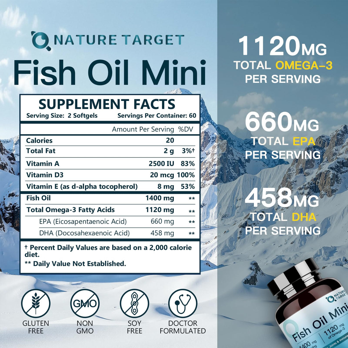 Fish Oil 1400 mg 120 Softgels G46782
