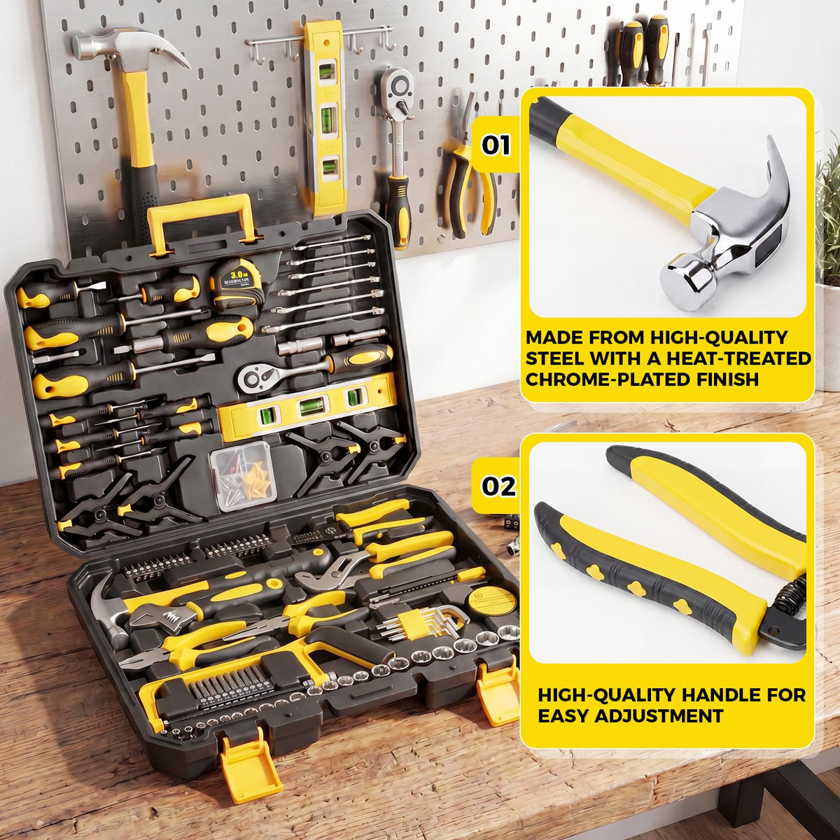 155 Pcs Household Tool Set with Toolbox Y87265