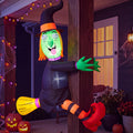 4FT Inflatable Witch with LED Lights Q49356