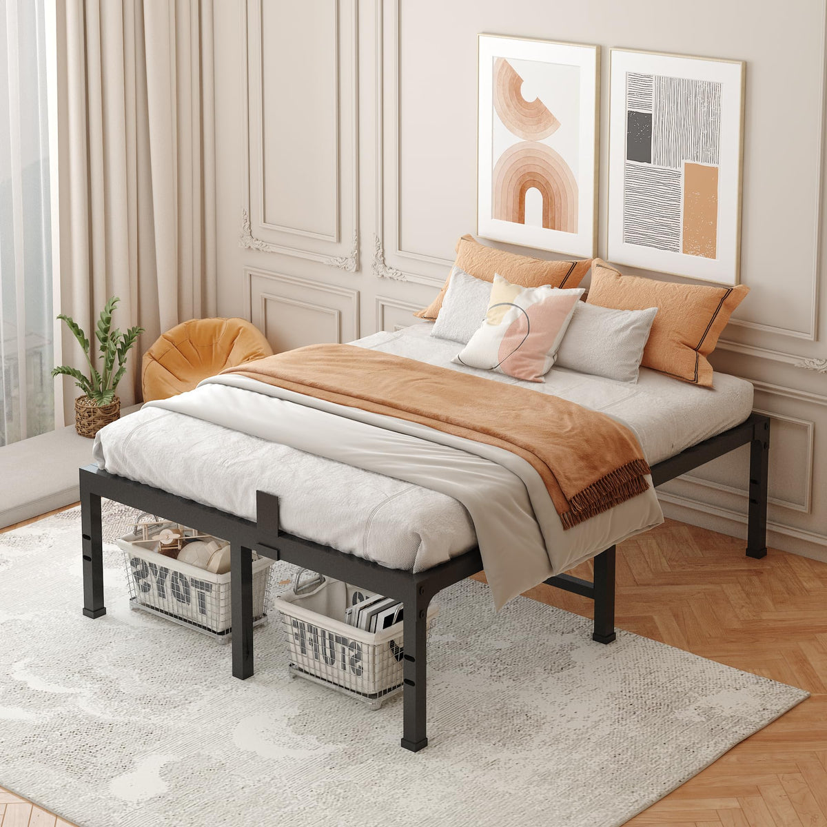 16 Inch Heavy Duty Metal Platform Bed Frame Full Size M795718