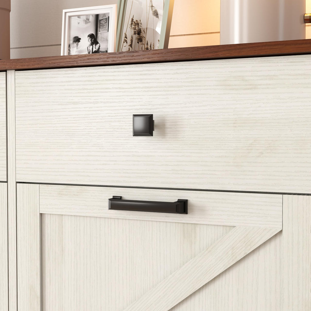 Double Tilt Out Trash Cabinet with Hideaway Drawer, Antique White E7972