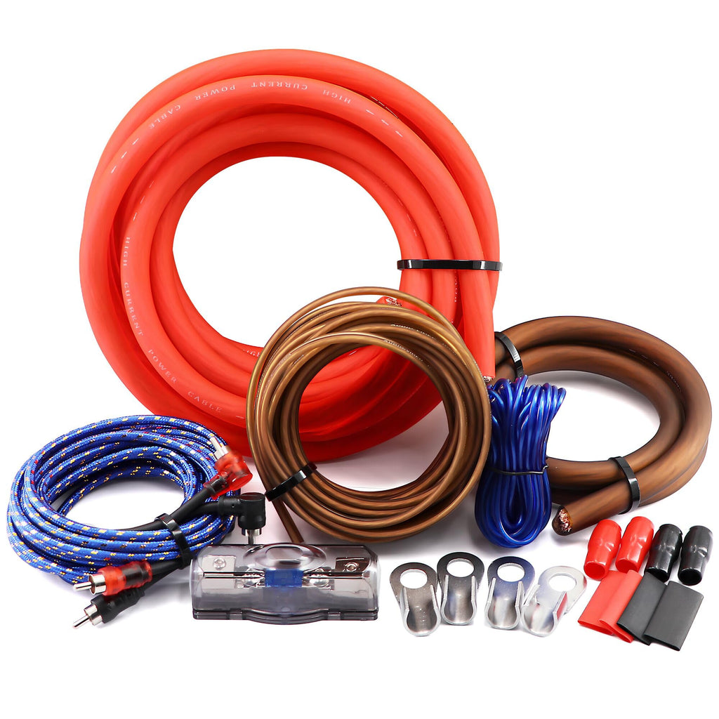 0 Gauge 3000W Amp Wiring Kit with 100A AGU Fuse I4322