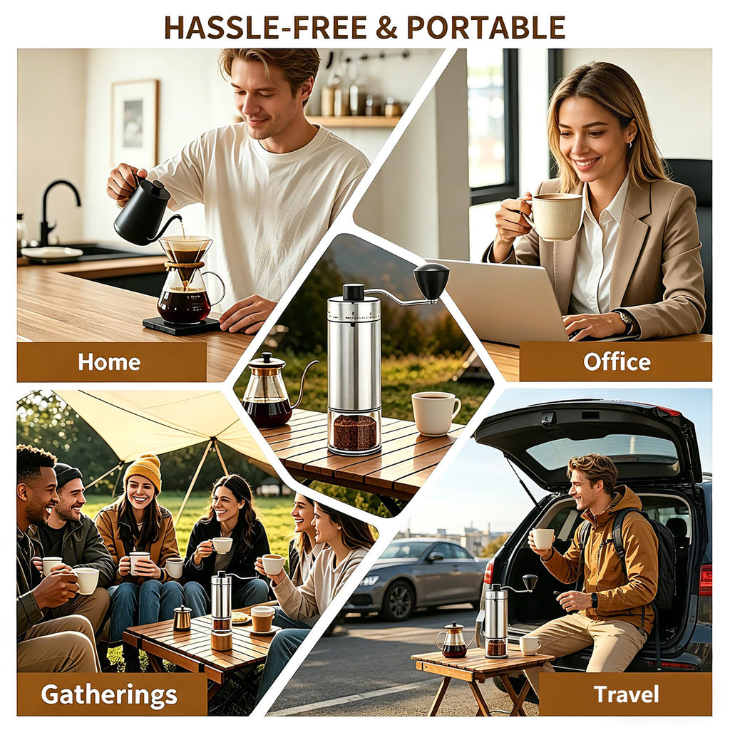 Manual Coffee Bean Grinder with Ceramic Conical Burr V9816