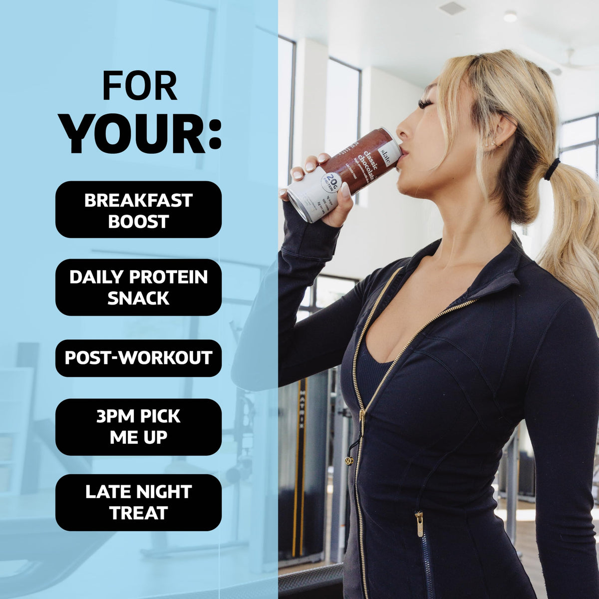 High Protein Milk Shake Classic Chocolate 12 Cans 11 fl oz R755