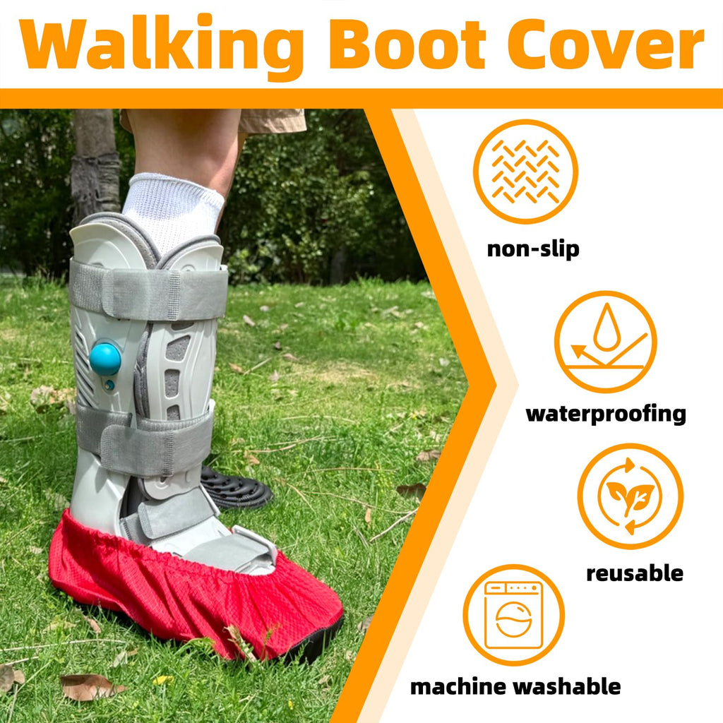 Walking Boot Covers 2 pcs Waterproof Anti-slip Washable Large Y99442
