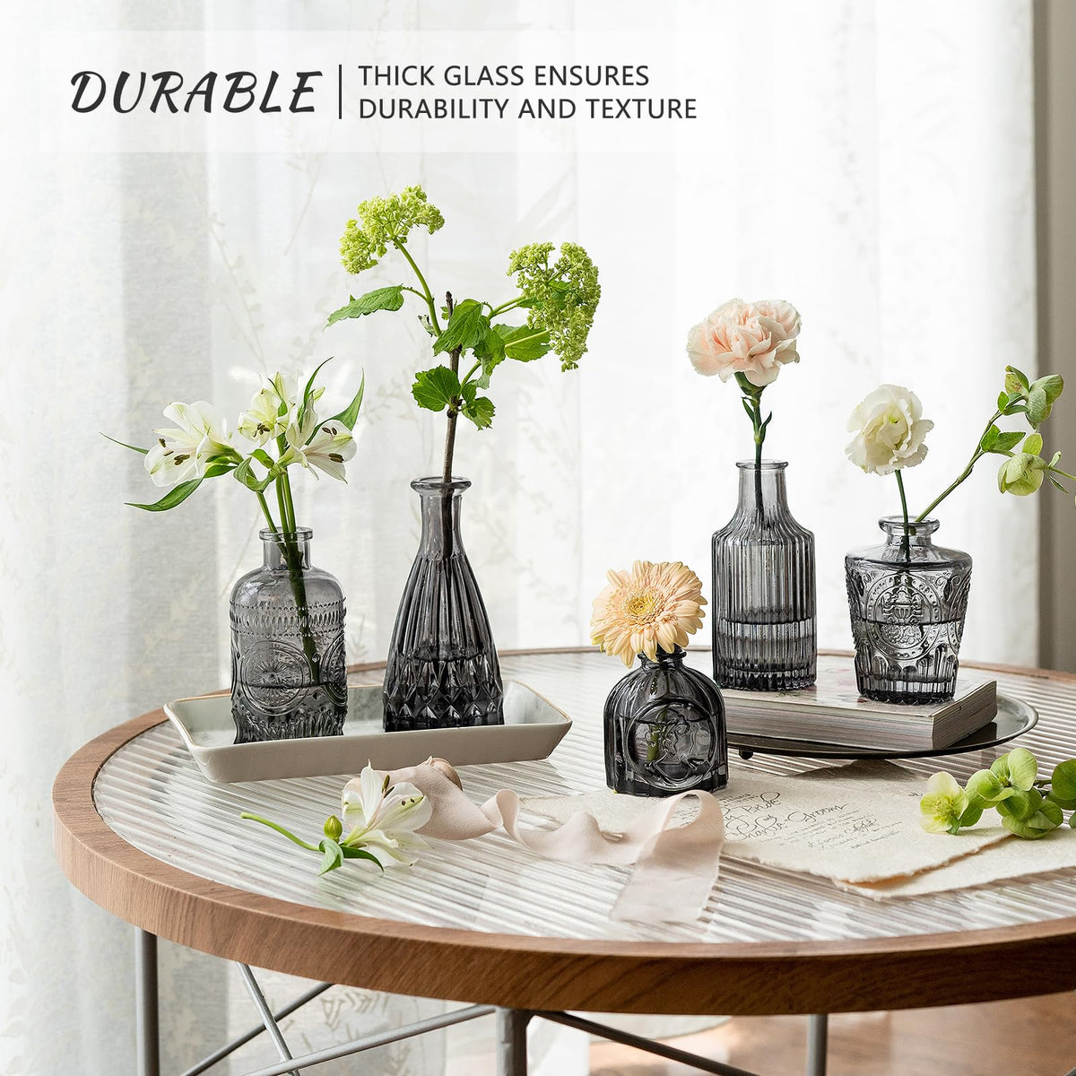 Glass Bud Vases Set of 12 K635