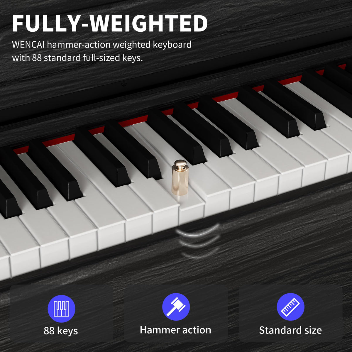 88 Keys Fully Weighted Digital Piano Keyboard L6392