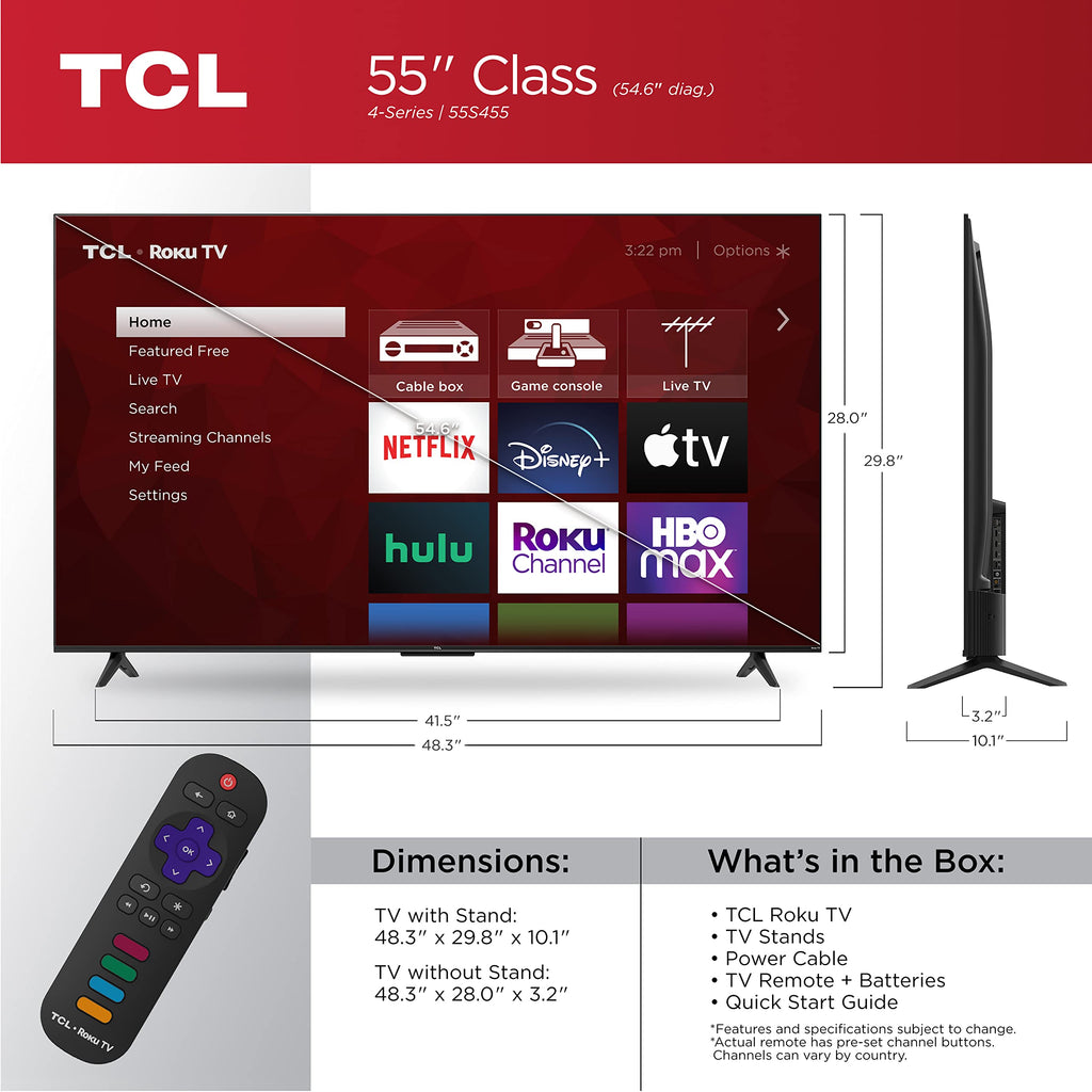 55" 4K UHD HDR Smart TV U108