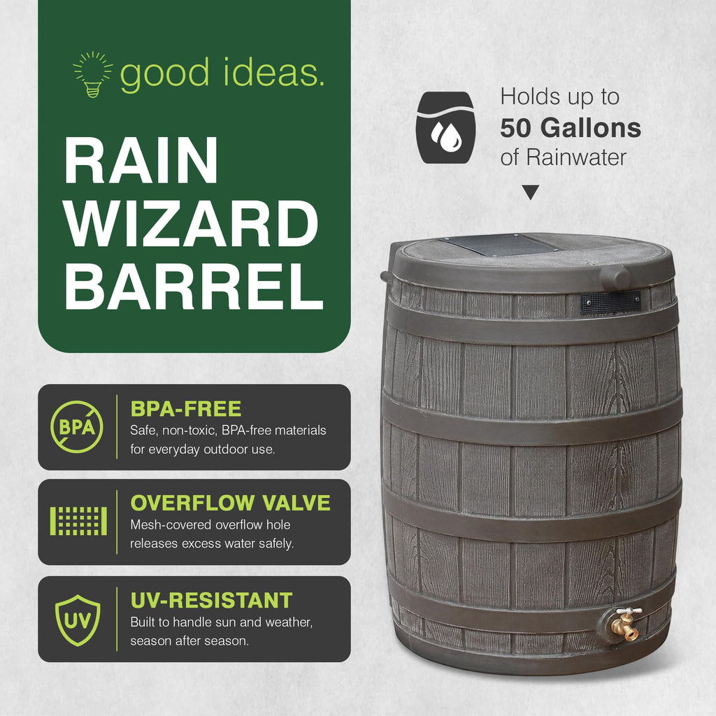 50 Gallon Oak Water Collection Barrel O628570