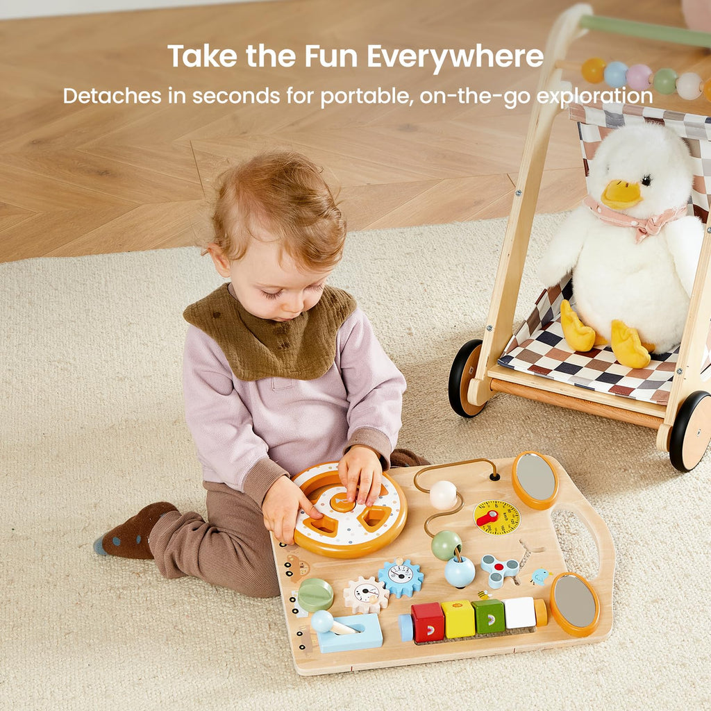 Wooden Baby Walker with Wheels G6168