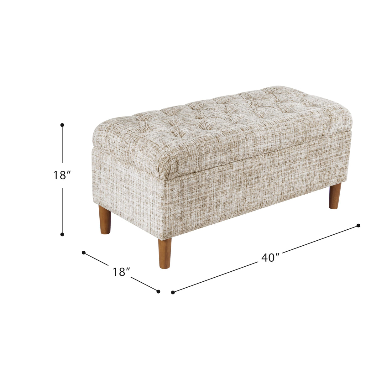 40" Button Tufted Storage Bench J99355