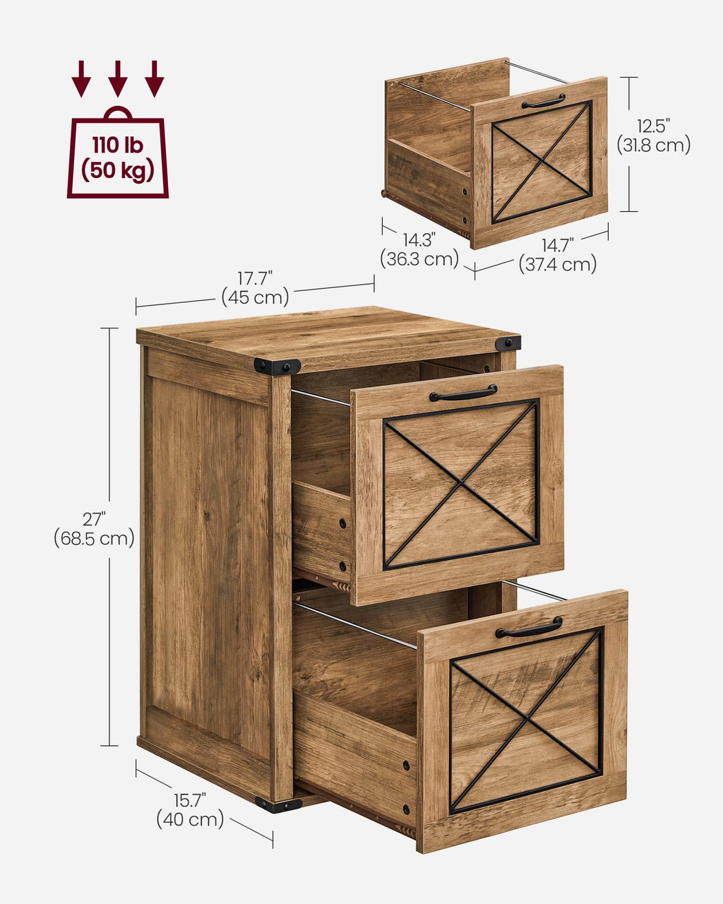 File Cabinet with 2 Drawers Y698708