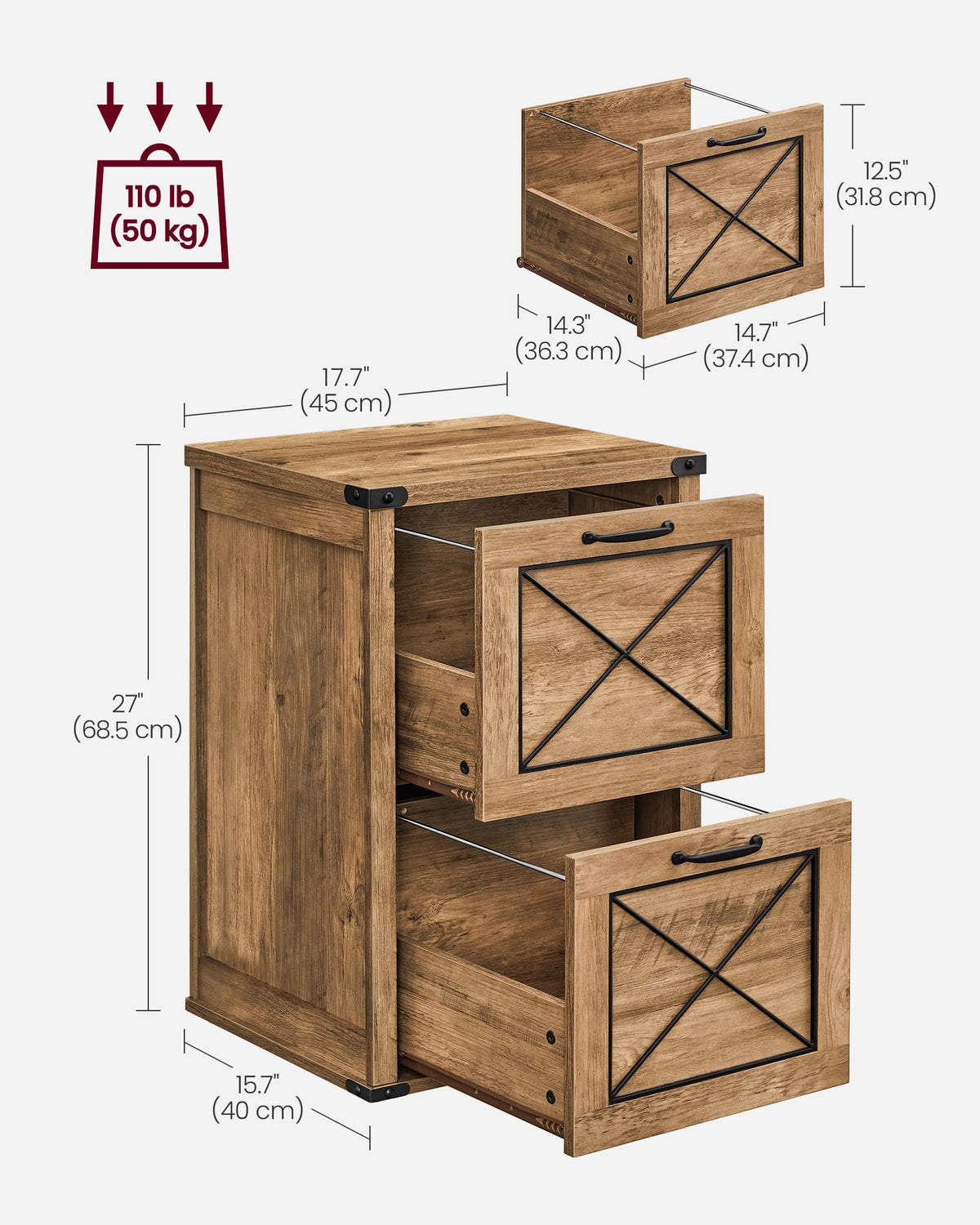File Cabinet with 2 Drawers Y698708
