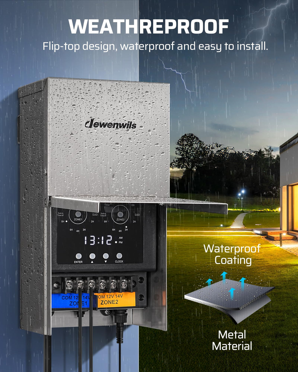 200W Low Voltage Landscape Transformer U86134