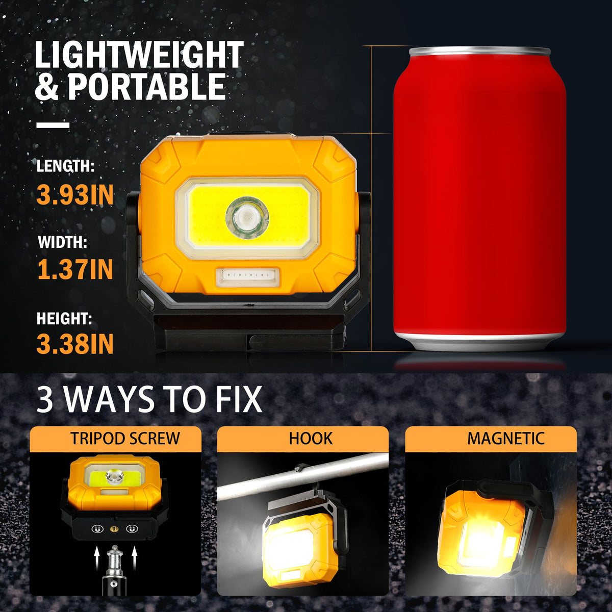 2 Pack Magnetic Rechargeable Work Light Q54388