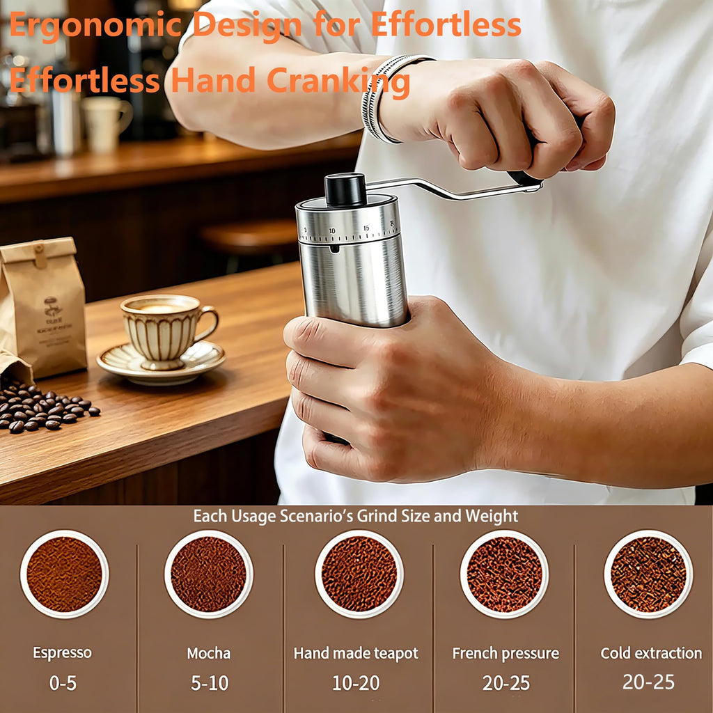 Manual Coffee Bean Grinder with Ceramic Conical Burr V9816