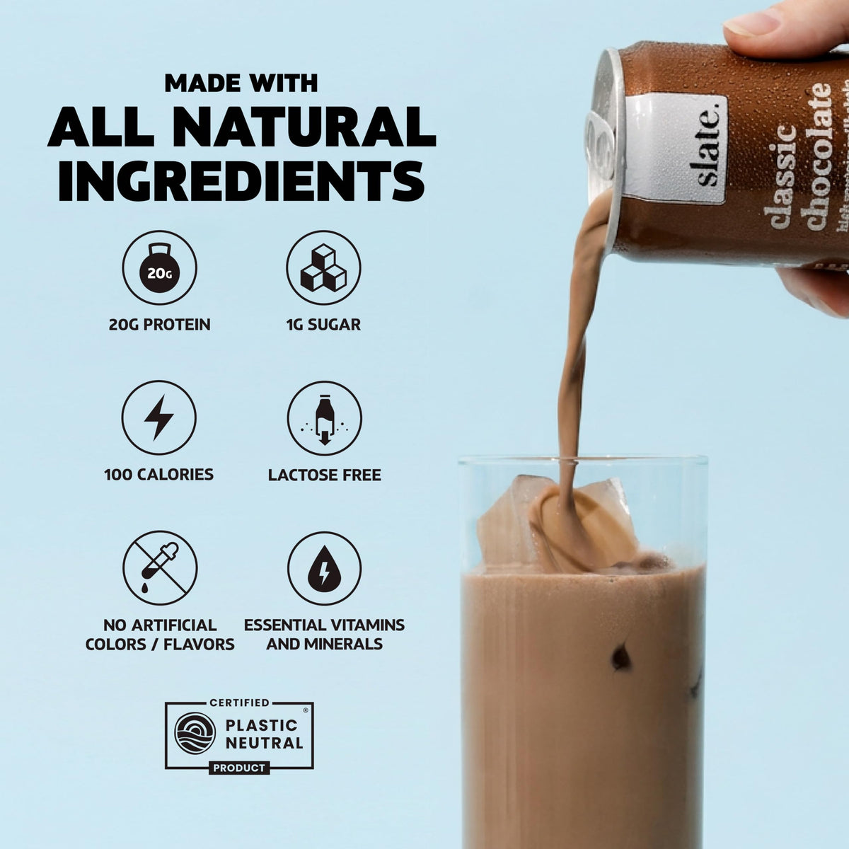 High Protein Milk Shake Classic Chocolate 12 Cans 11 fl oz R755