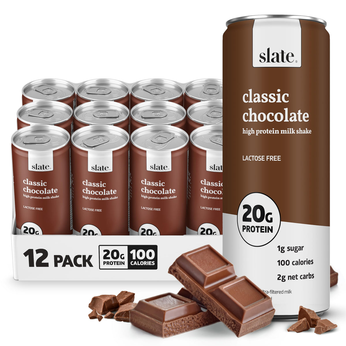 High Protein Milk Shake Classic Chocolate 12 Cans 11 fl oz R755