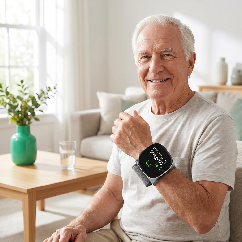 Wrist Blood Pressure Monitor with LCD Display and Voice Guide T506748