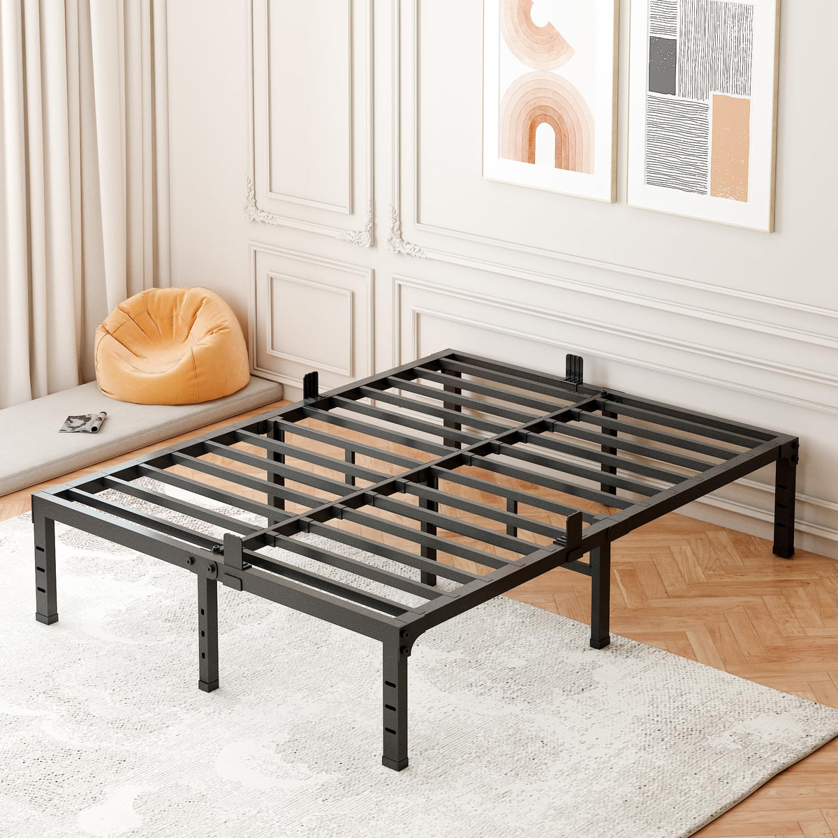 16 Inch Heavy Duty Metal Platform Bed Frame Full Size M795718
