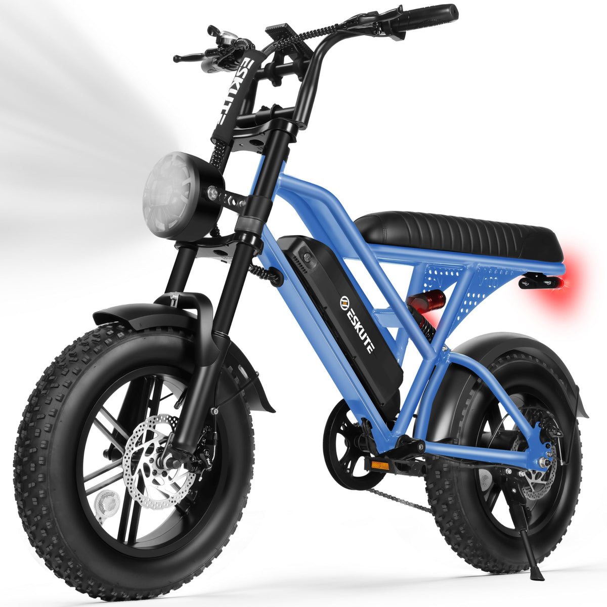 Electric Bike 1500W Peak Motor 48V 13Ah Battery 16"x4.0" Fat Tire Blue V346
