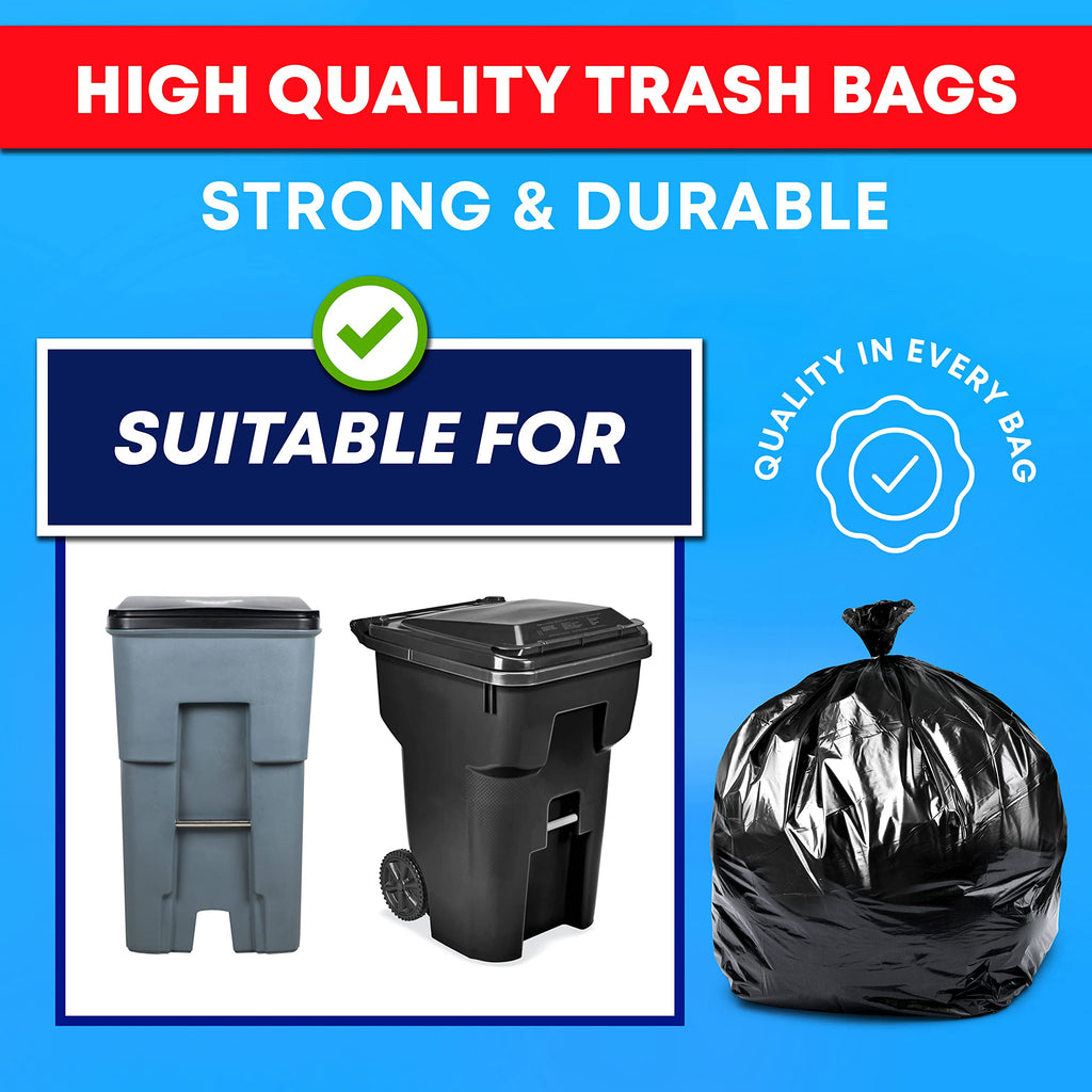 95 Gallon 2 Mil Heavy Duty Trash Bags 25 Count N2882