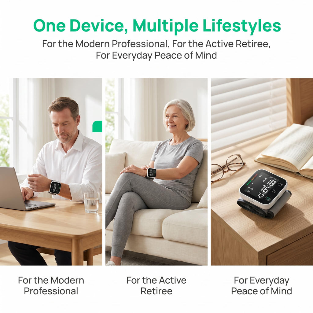 Wrist Blood Pressure Monitor with LCD Display and Voice Guide T506748