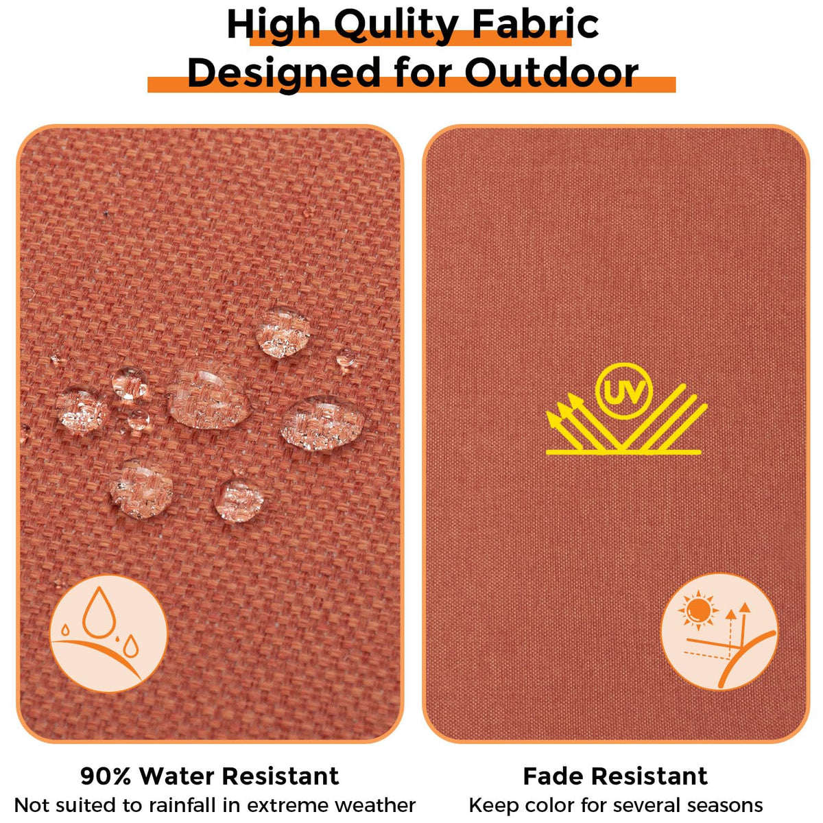 Water Repellent Cushion Cover 2 Pack 24x22x4 Inch G506