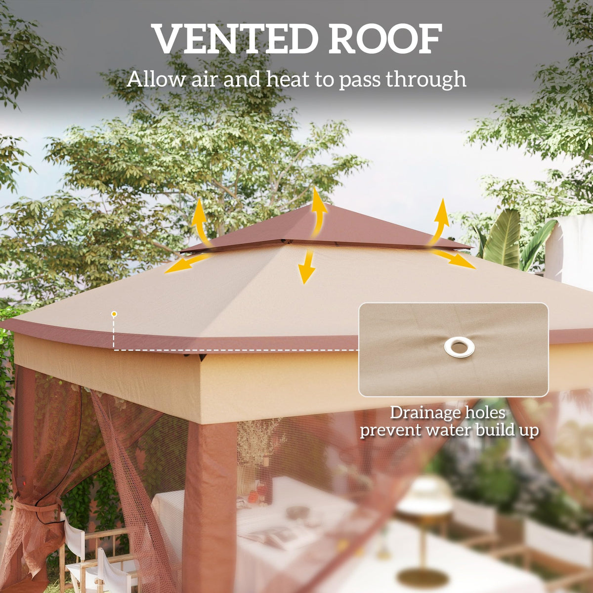 11' x 11' Pop Up Canopy with Removable Zipper Netting K7932