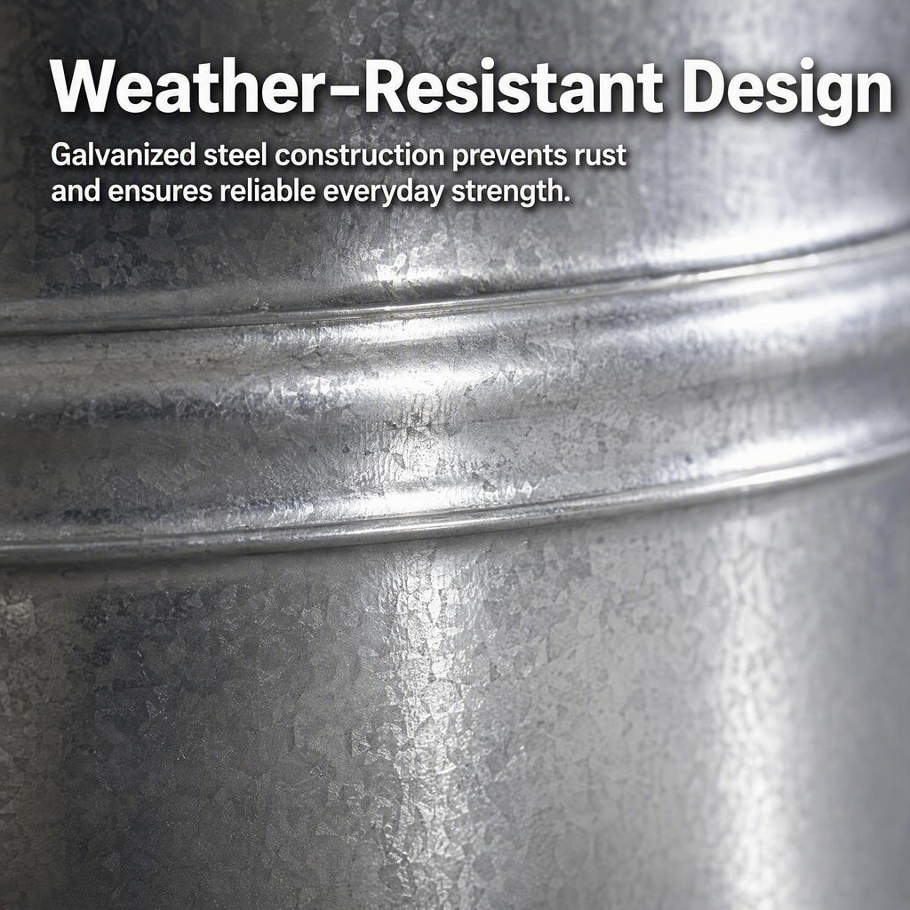 6 Gallon Galvanized Steel Storage Can with Locking Lid A56367
