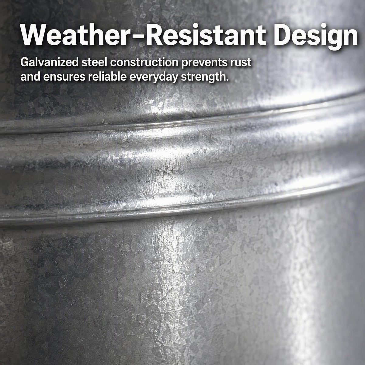 6 Gallon Galvanized Steel Storage Can with Locking Lid A56367