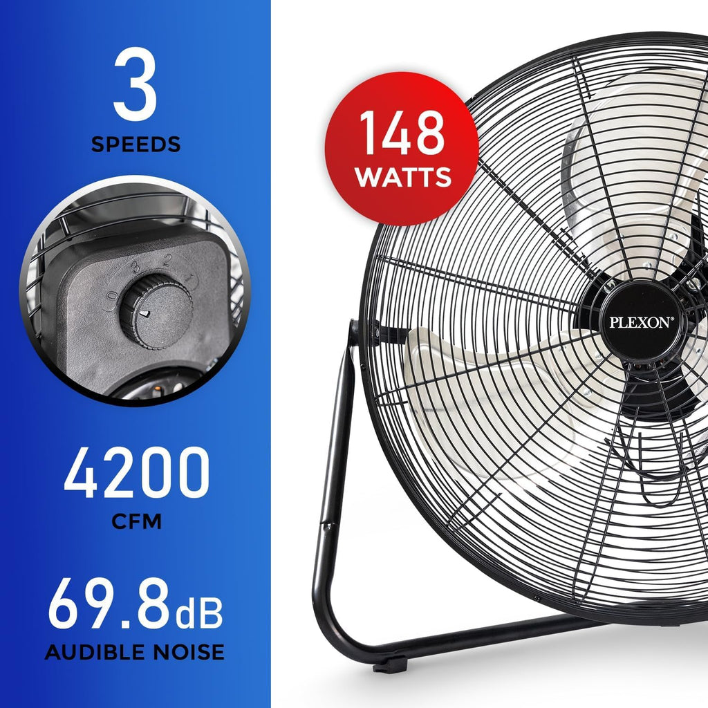 20" High Velocity Floor Fan 2 Pack O7766